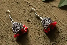 धरा ✽ Antique Finish White Metal ✽ Earring { 3 }
